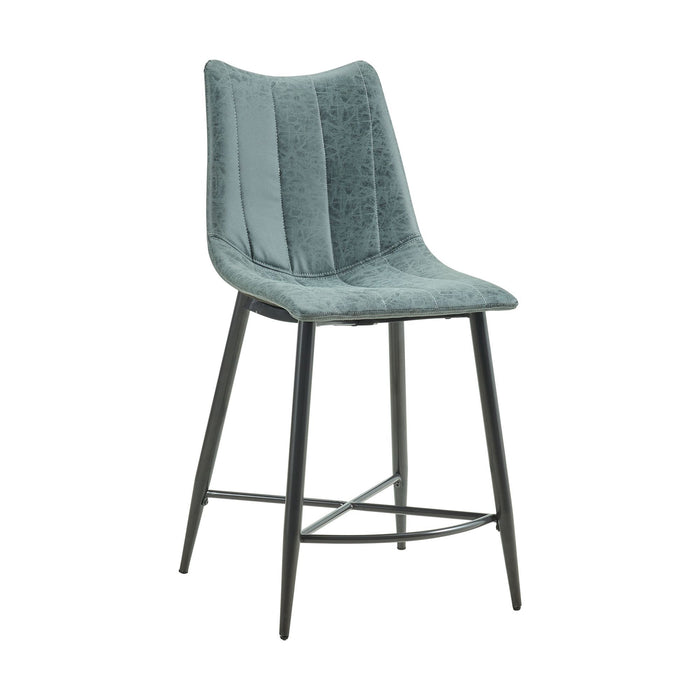 Riko - Counter Height Side Chair (Set of 2) - Gray/Gun Metal