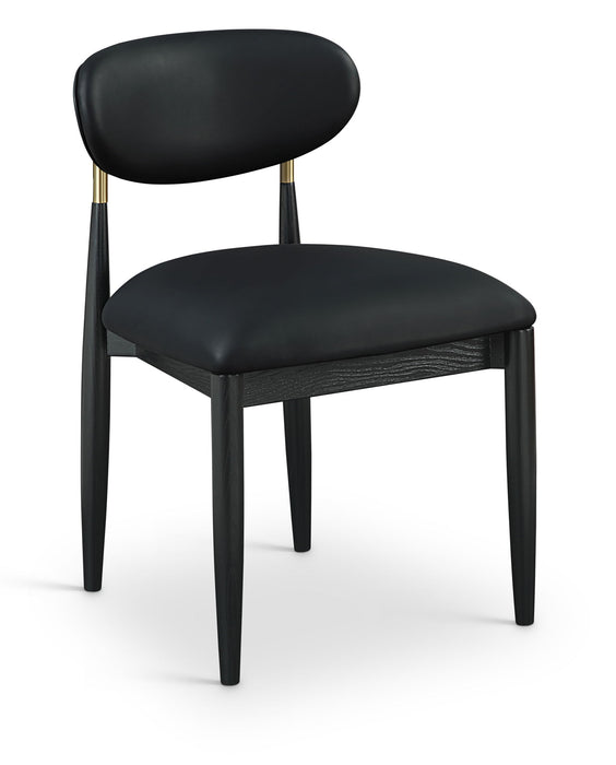Riccio - Dining Side Chair (Set of 2) - Black And Gold Frame