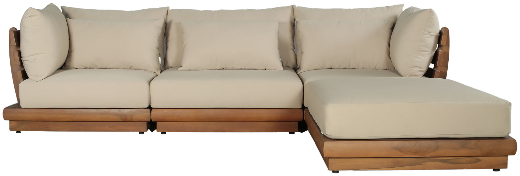 Mirella - 4 Piece Water Resistant Fabric Outdoor Patio Modular Sectional