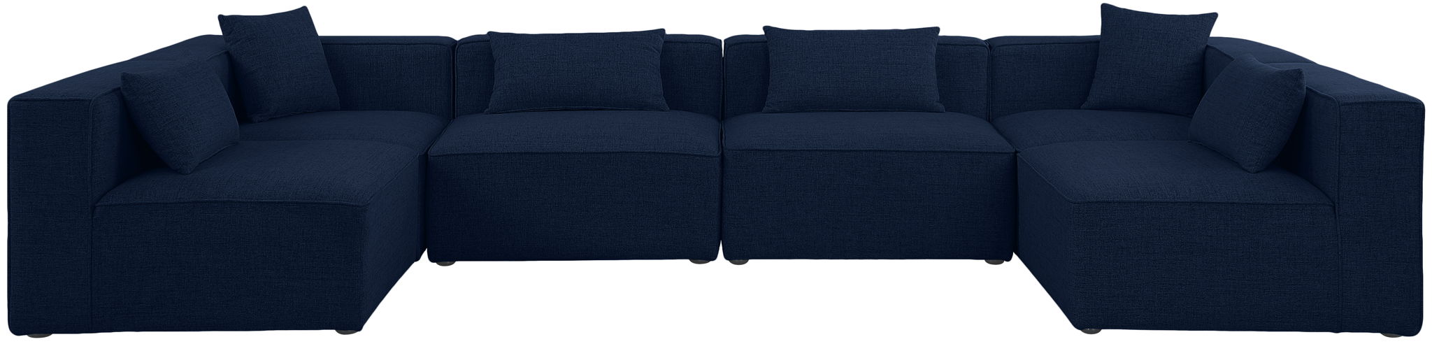 Cube - Linen 6 Piece Modular Armless Sectional