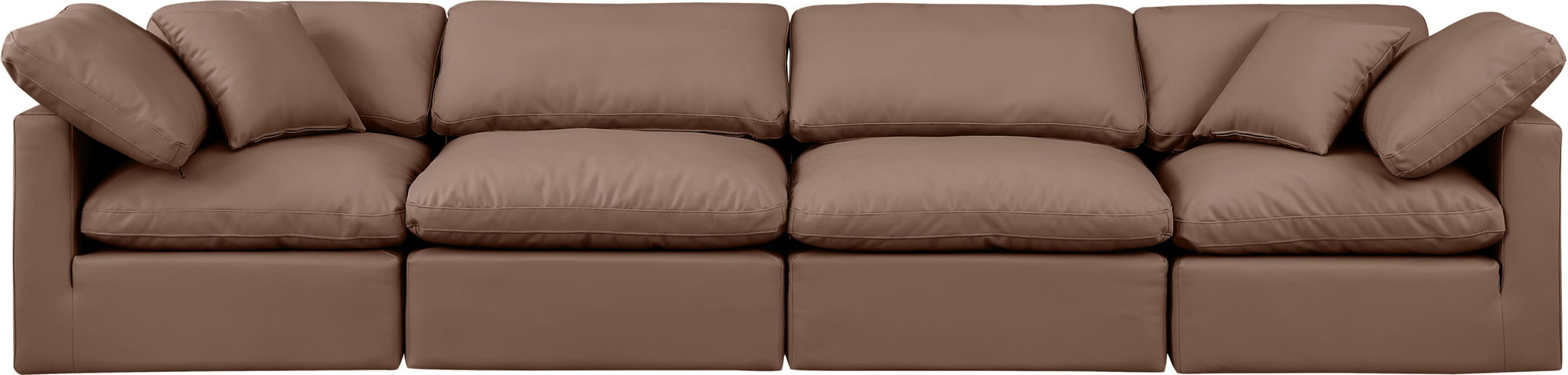 Indulge - Faux Leather 4 Seat Modular Sofa