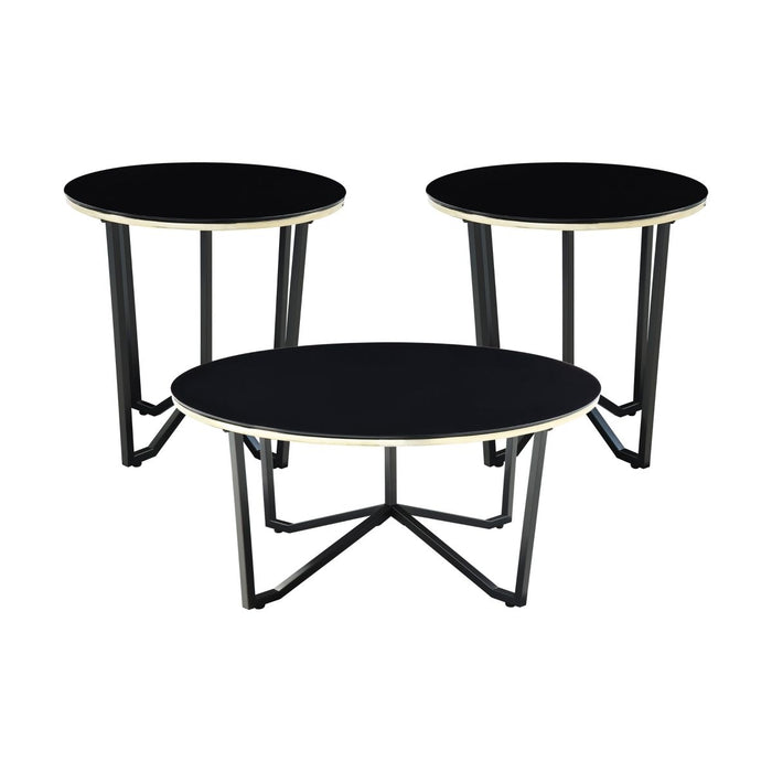 Amara - 3 Piece Pack Occasional Set - Black