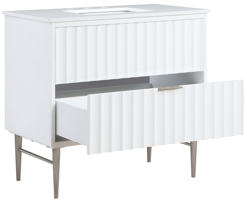 Modernist - Bathroom Vanity With Chrome Legs