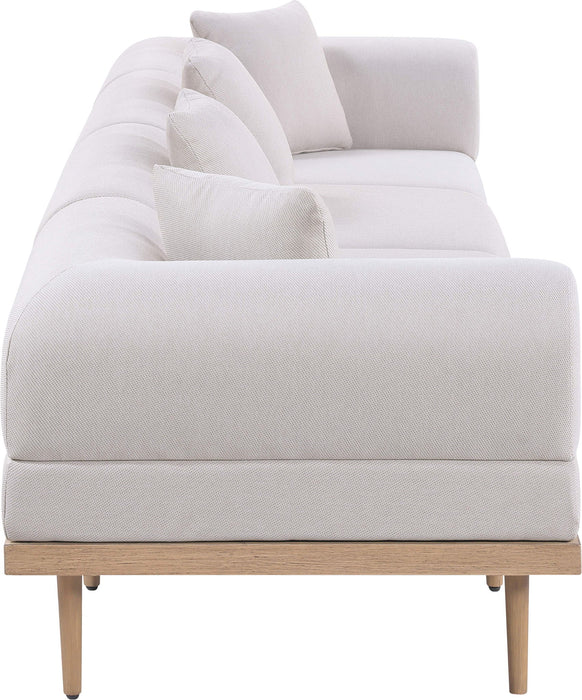 Laguna - 4 Piece Resilient Water Resistant Fabric 142" Upholstered Outdoor Patio Modular Sofa