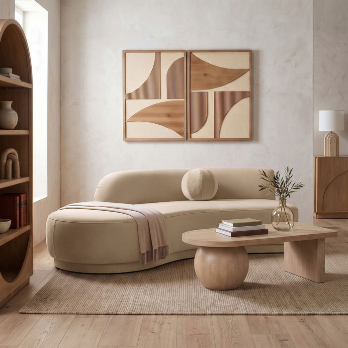 Avra - 86" Velvet Performance Fabric Upholstered Sofa