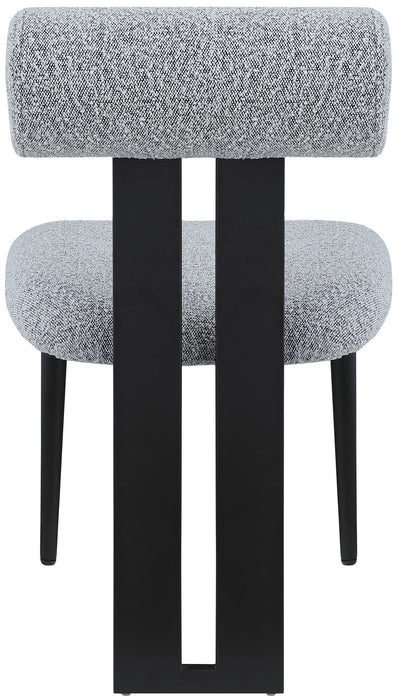 Dario - Boucle Dining Chair With Black Frame (Set of 2)