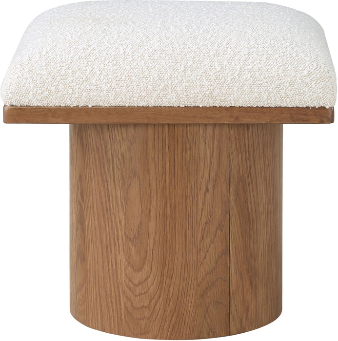Pavilion - Bench Ottoman With Brown Base - Cream