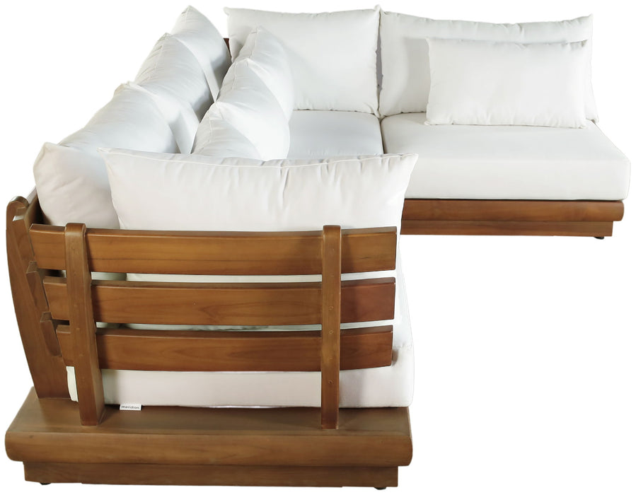 Mirella - 4 Piece Water Resistant Fabric Outdoor Patio Modular Sectional