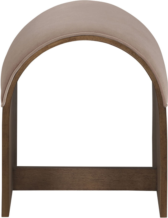 Sable - Velvet Performance Fabric Upholstered Bench