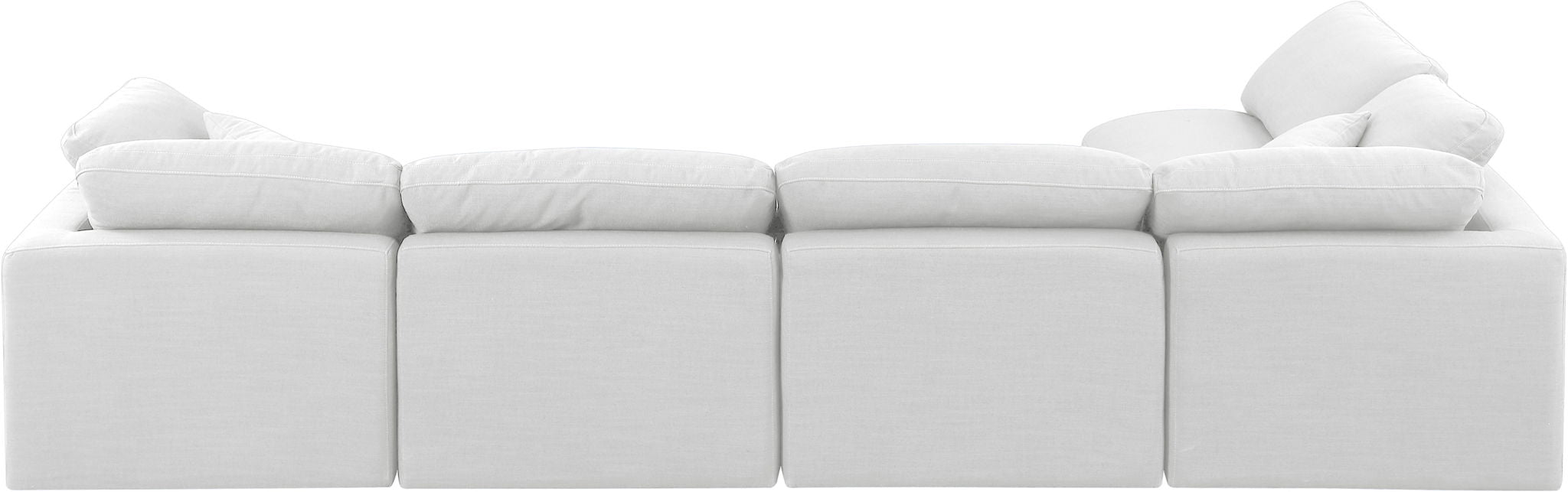 Indulge - Linen 5 Piece Modular Sectional - White