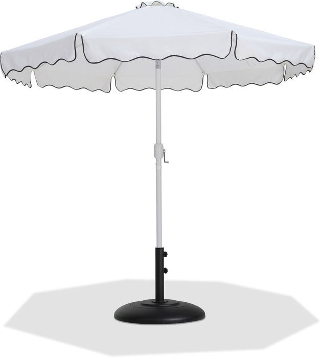 Amalfi - Patio Umbrella - Black Base / White Pole