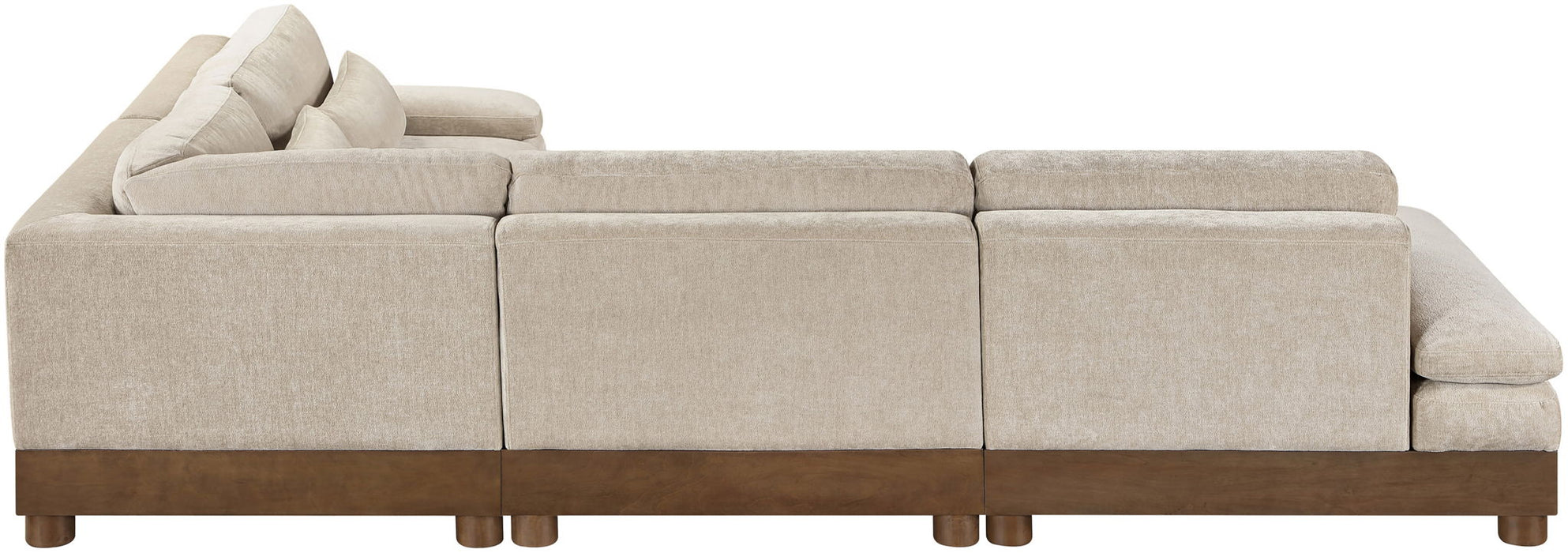 Turin - Chenille Fabric Upholstered Modular Sectional - Taupe