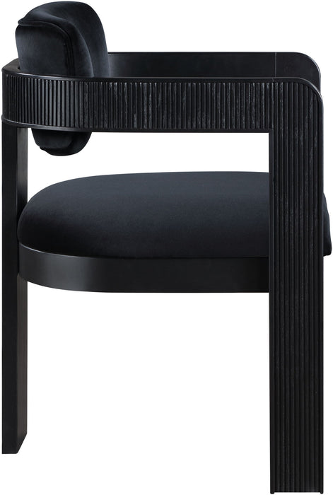 Sacha - Velvet Dining Chair With Black Base (Set of 2)