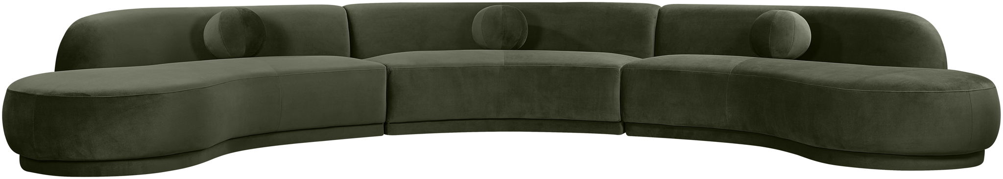 Avra - 177.5" Velvet Performance Fabric Upholstered Sectional