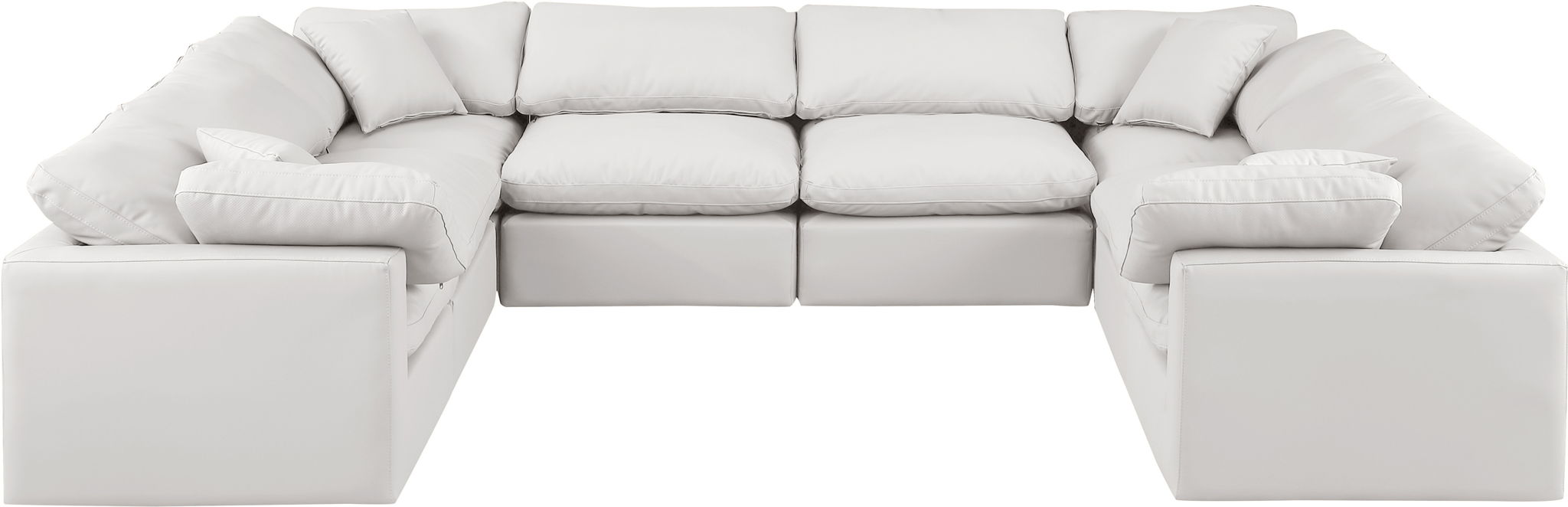 Indulge - Faux Leather 8 Piece Modular Sectional