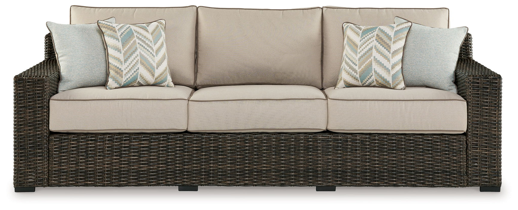 Coastline Bay - Sofa With Cushion - Brown