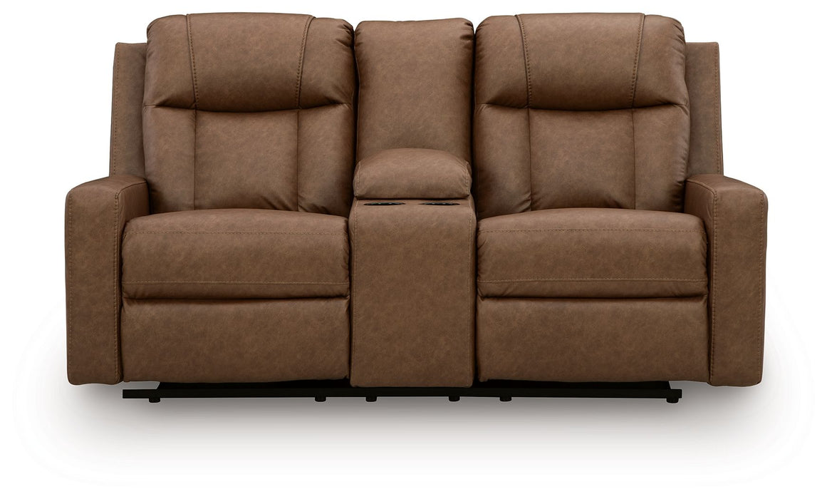 Mackmenville - Double Reclining Loveseat With Console
