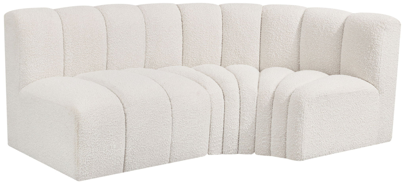 Arc - Boucle Fabric 3 Piece Sofa