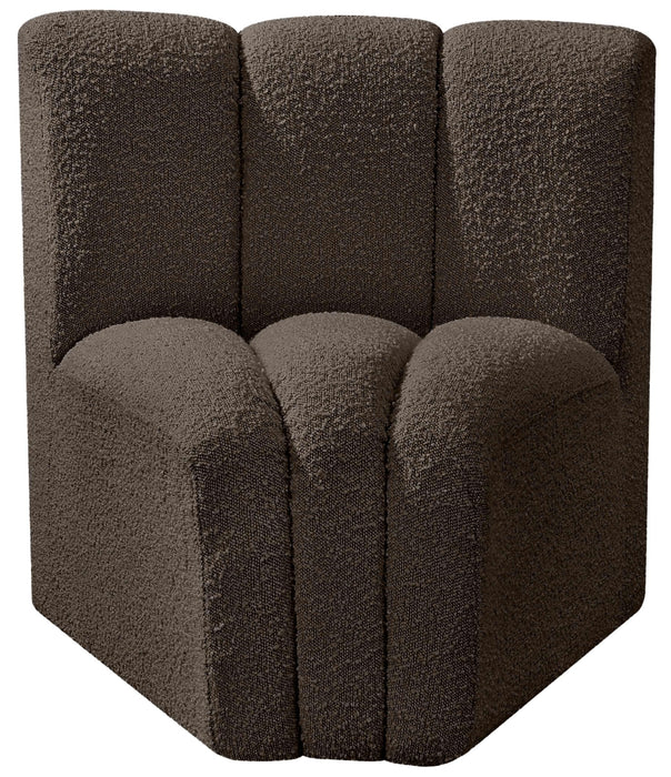 Arc - Boucle Fabric Curved Corner Chair