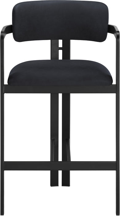 Aurum - Vegan Leather Upholstered Counter Stool With Graphite Black Base