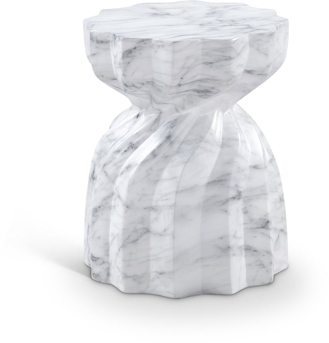 Caserta - Marble Finish Concrete End Table