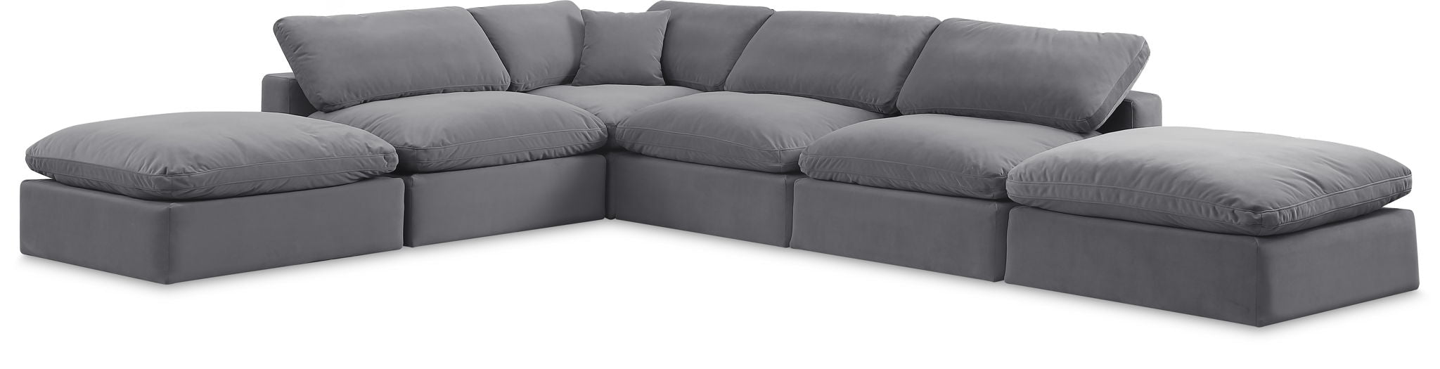 Comfy - 6 Piece Velvet Modular Sectional