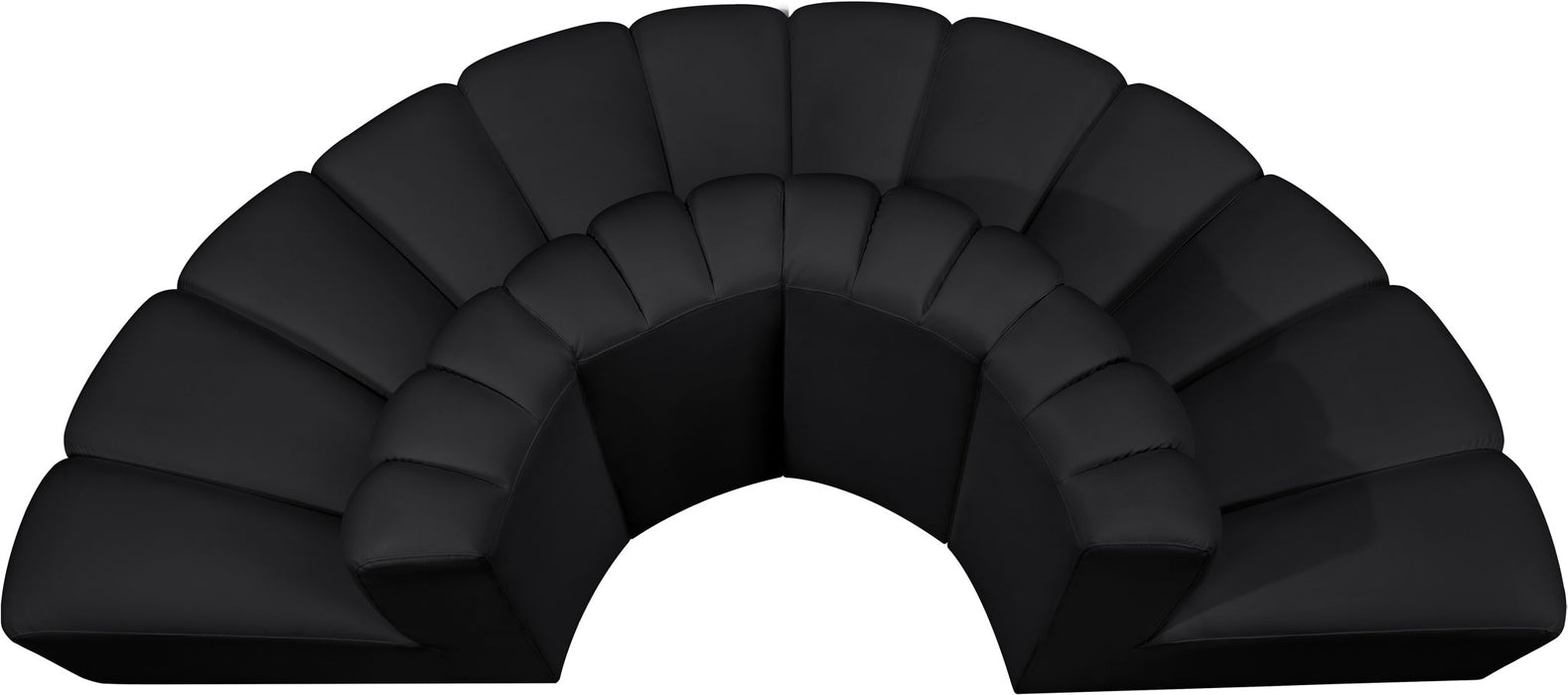 Arc - Faux Leather 4 Piece Modular Sofa