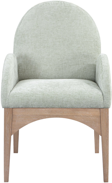 Waldorf - Chenille Dining Arm Chair With Natural Legs