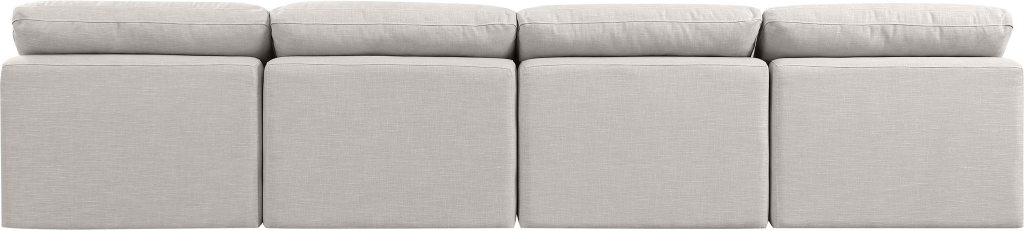 Indulge - Linen 4 Seat Modular Armless Sofa
