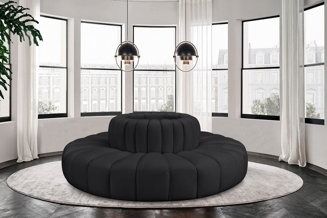 Arc - Faux Leather 8 Piece Round Modular Sofa