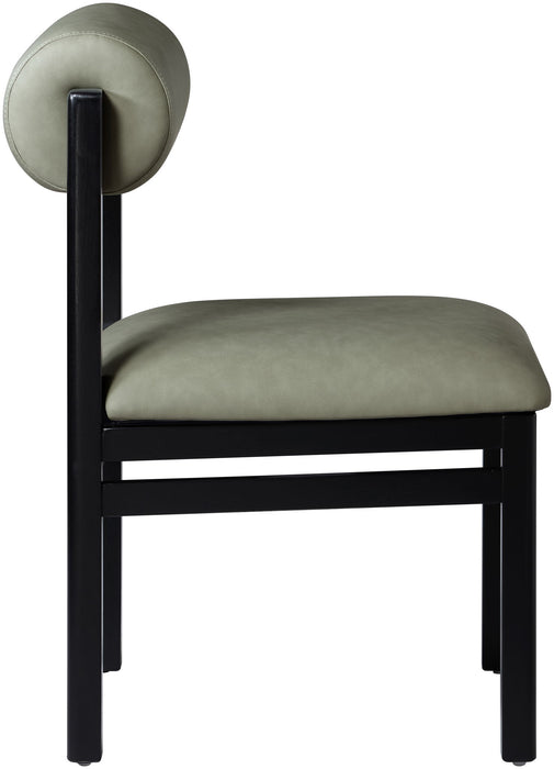 Roundhill - Faux Leather Dining Chair (Set of 2) - Black Frame