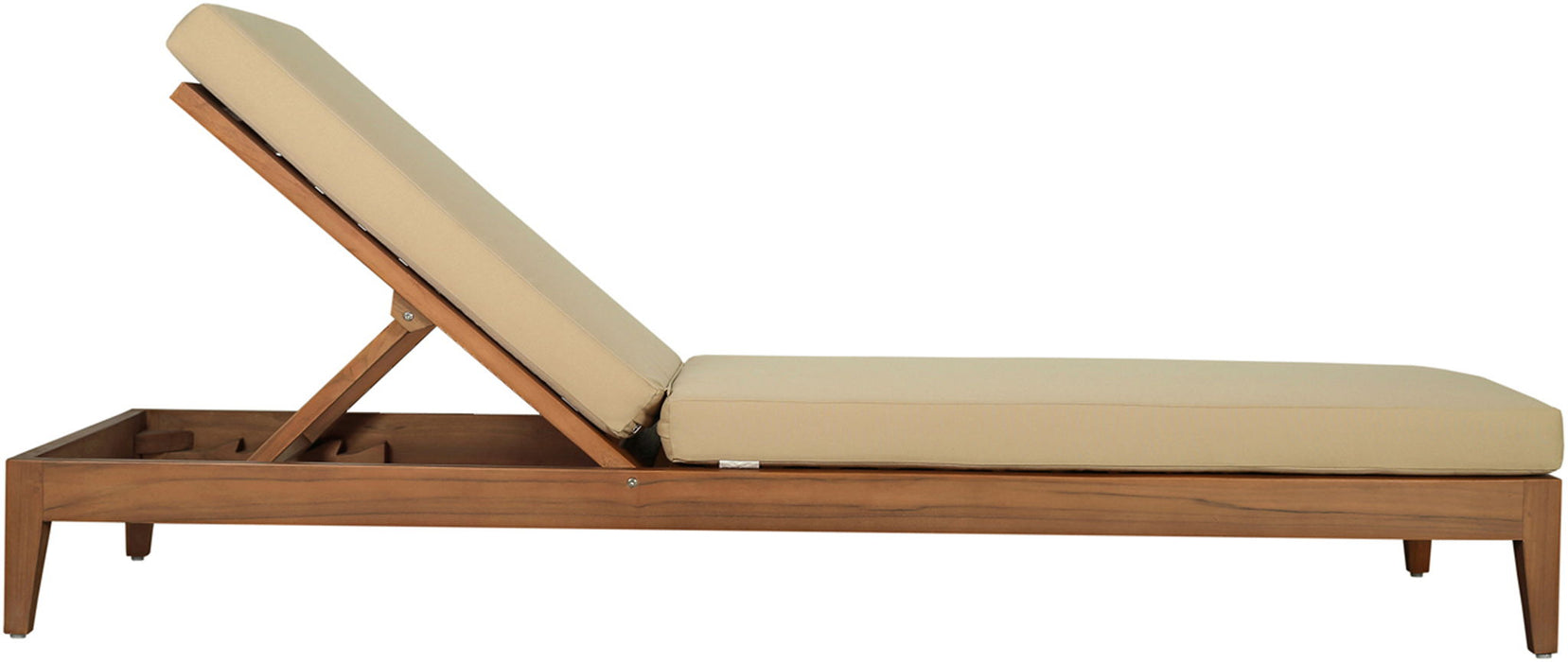 Mirella - Water Resistant Fabric Upholstered Outdoor Patio Chaise Lounge