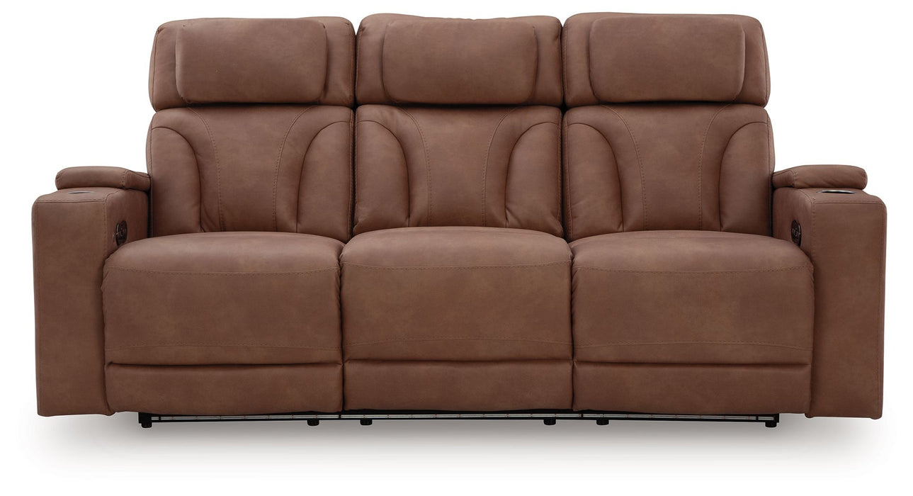 Clean-Slate - Power Reclining Sofa / Adj Headrest - Caramel