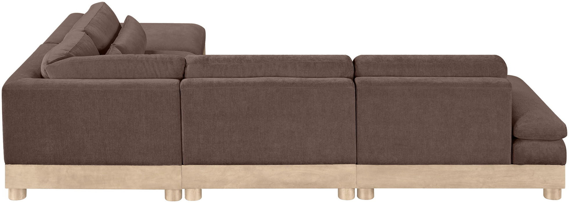 Turin - Chenille Fabric Upholstered Modular Sectional - Brown