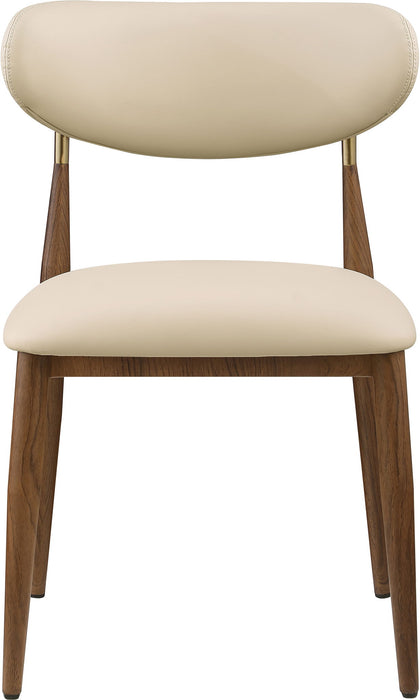 Ronda - Vegan Leather Upholstered Dining Side Chair - Walnut Legs