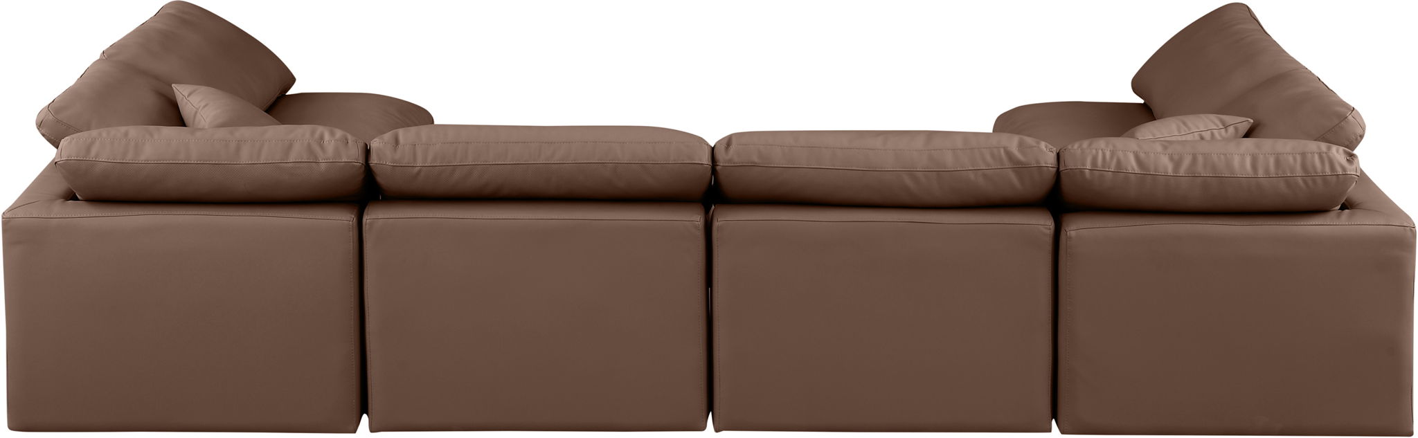 Indulge - Faux Leather 6 Piece Modular U-Shaped Sectional