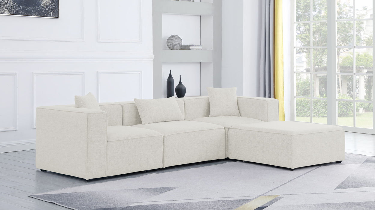 Cube - Linen 4 Piece Modular Sectional With Chaise