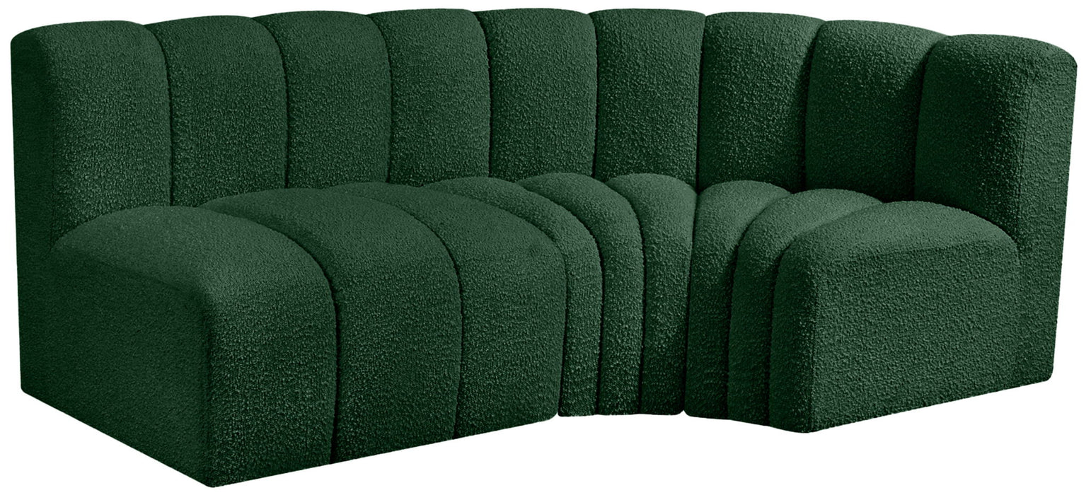 Arc - Boucle Fabric 3 Piece Sofa