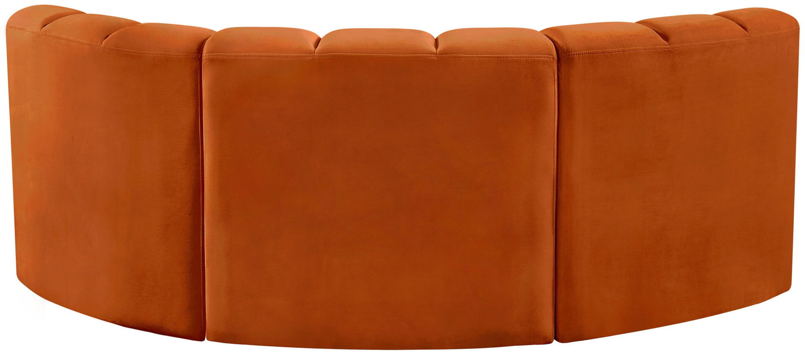 Arc - Velvet 3 Piece Modular U-Shaped Sofa