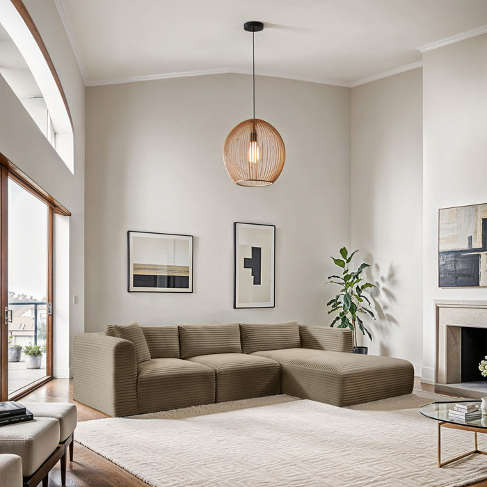 Shaggy - Fabric 3 Piece Modular Sectional