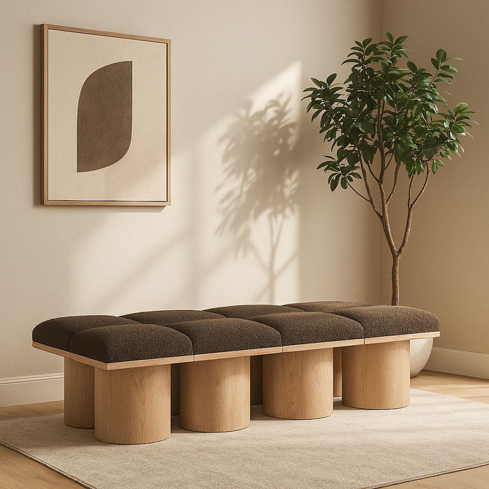 Pavilion - 8 Piece Modular Bench With Natural Base