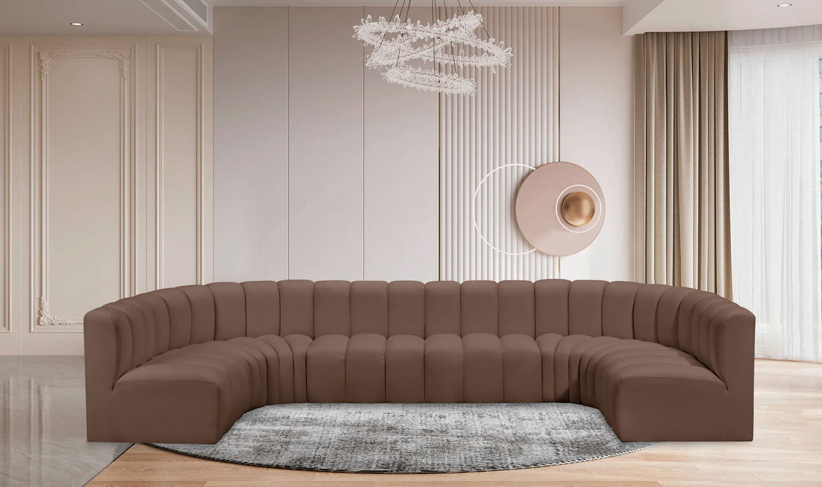 Arc - Faux Leather Modular U-Shaped Sectional