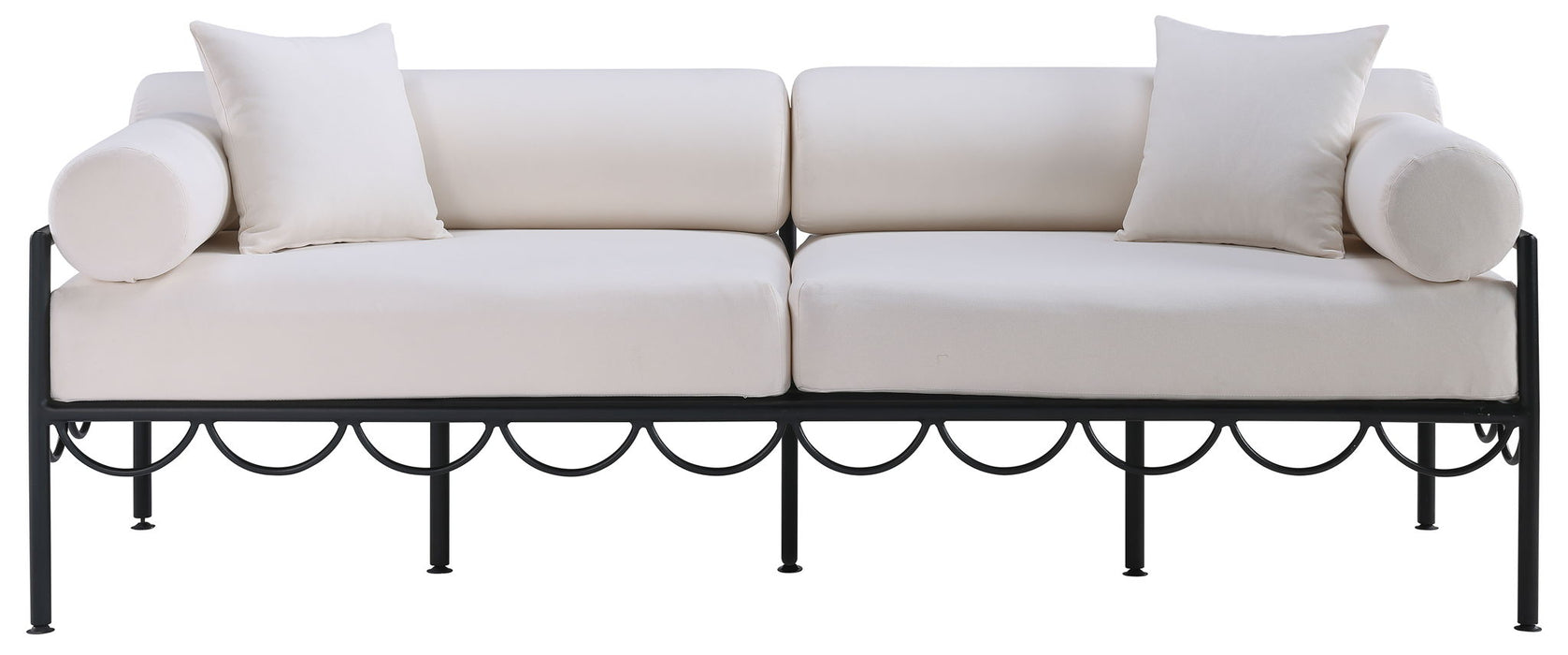 Portofino - Resilient Water Repellent Fabric 85.75" Upholstered Outdoor Patio Sofa