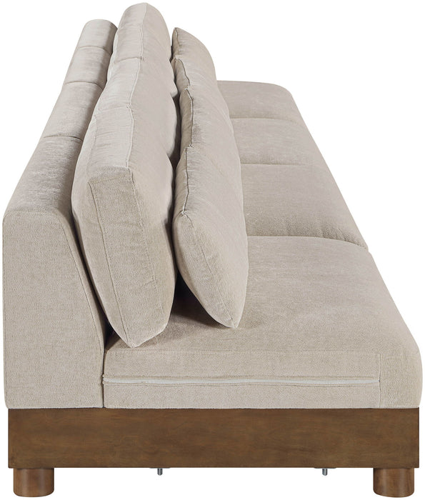 Turin - Chenille Fabric Upholstered Modular Sectional - Taupe