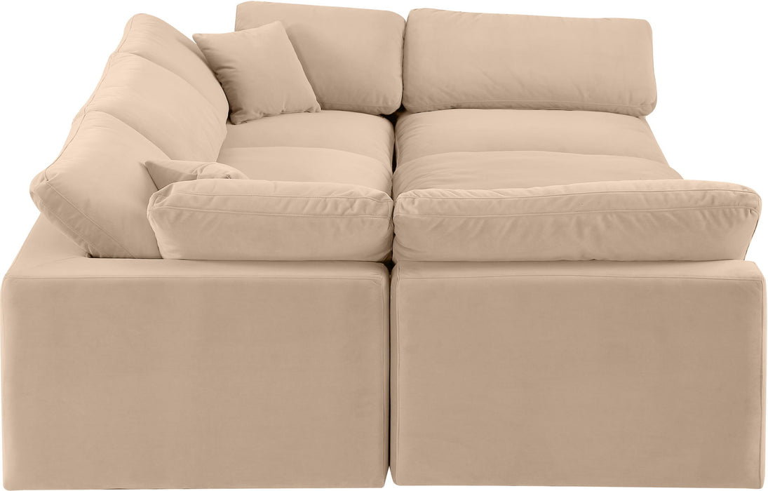 Comfy - 6 Piece Velvet Sectional