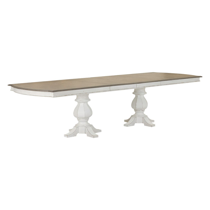 Magnolia Manor - Double Pedestal Table - White