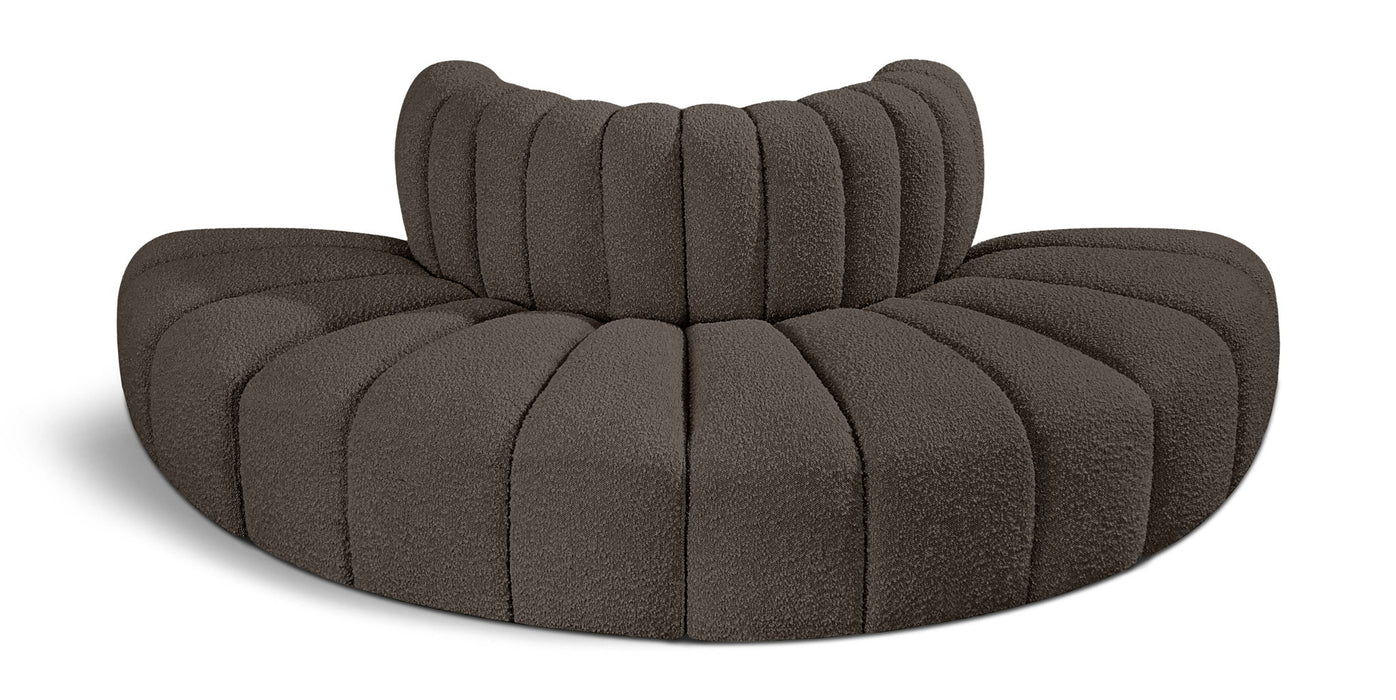 Arc - Boucle Fabric 4 Piece Modular Sofa