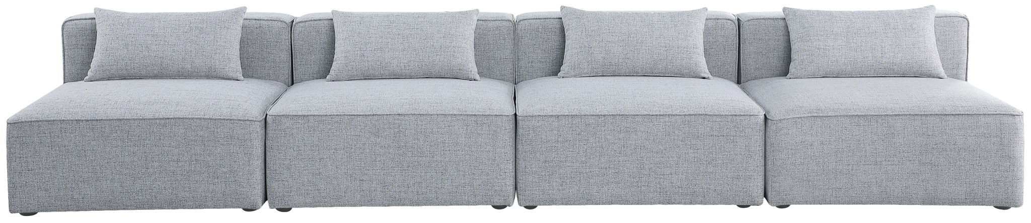 Cube - Linen Modular 4 Seat Armless Sofa