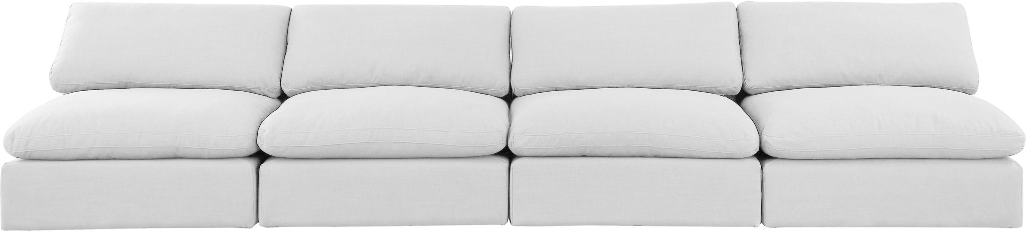 Comfy - Linen Modular Armless Sofa 4 Seats