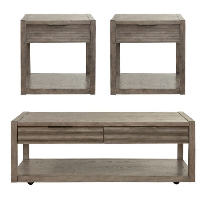Bartlett Field - 3 Piece Table Set (1 Cocktail 2 End Tables) - Gray